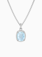 Load image into Gallery viewer, Laria Necklace (Sky Blue Topaz) - Rhodium Plated
