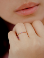 Load image into Gallery viewer, Esther Ring (Pink Sapphire) - Rose Gold Plated
