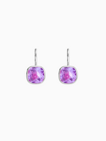 Load image into Gallery viewer, Pamela Earrings (Amethyst) - Rhodium Plated
