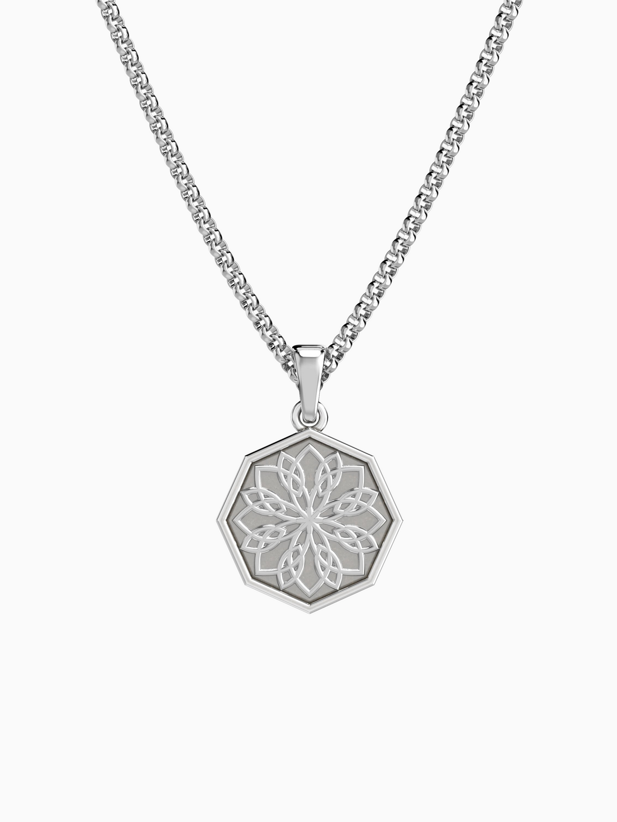 Reflections plain chain   rhodium plated