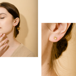 Load image into Gallery viewer, Lynn Earring (Citrine) - Rhodium Plated
