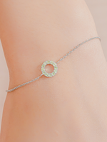 Load image into Gallery viewer, Fiona Bracelet (Peridot) - Rhodium Plated
