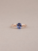 Load image into Gallery viewer, Aimee Ring - Lavender Sapphire &amp; Lab Grown Diamond - 18k Rose Gold
