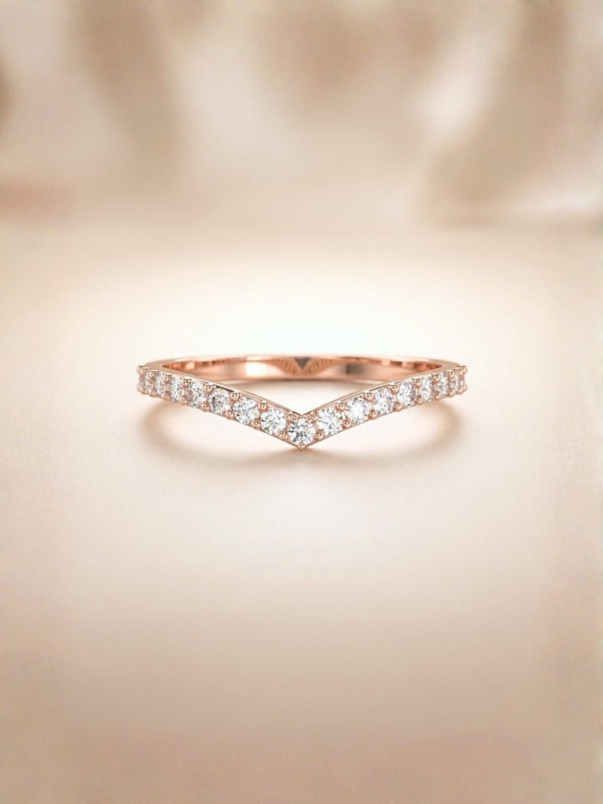 Yiru ring (zirconia)   rose gold plated