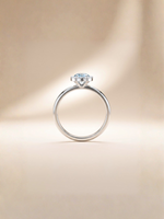 Load image into Gallery viewer, Lydia Ring (Aquamarine) - Rhodium Plated

