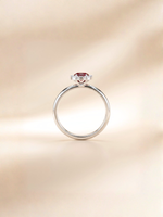 Load image into Gallery viewer, Lydia Ring (Garnet) - Rhodium Plated
