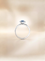 Load image into Gallery viewer, Lydia Ring (London Blue Topaz) - Rhodium Plated
