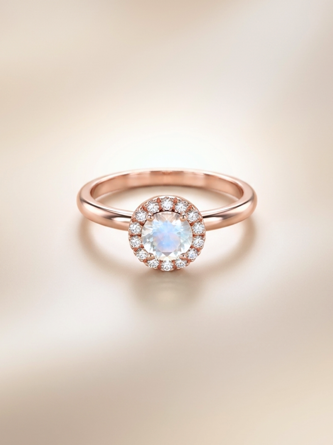 Lydia Ring (Moonstone) - Rose Gold Plated