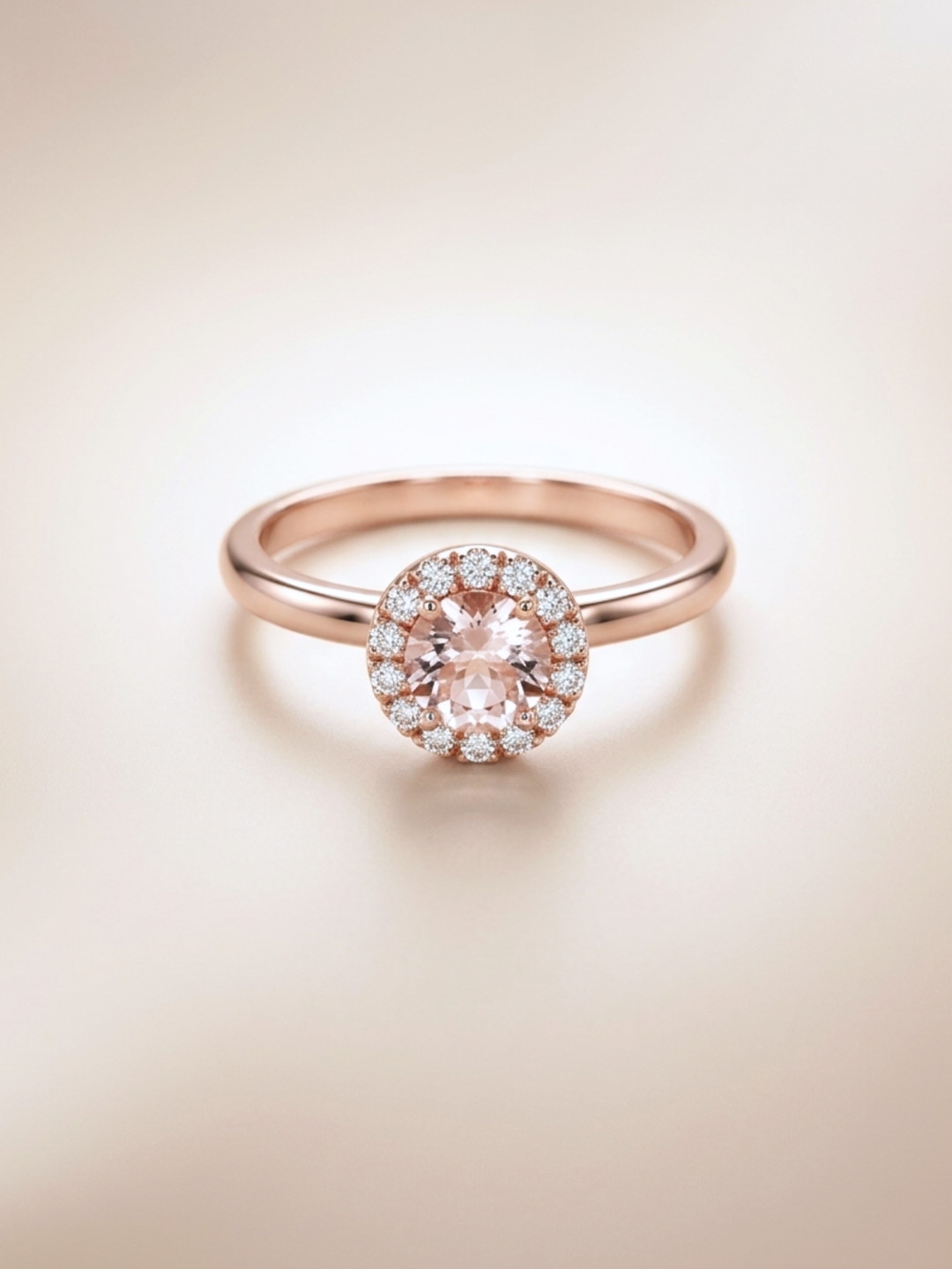 Lydia Ring (Rose Quartz) - Rose Gold Plated