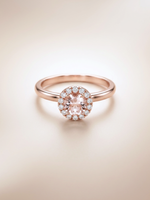 Load image into Gallery viewer, Lydia Ring (Rose Quartz) - Rose Gold Plated
