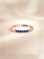 Load image into Gallery viewer, Esther Ring (Blue Sapphire) - Rose Gold Plated

