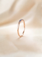 Load image into Gallery viewer, Esther Ring (Blue Sapphire) - Rose Gold Plated
