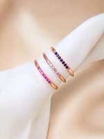 Load image into Gallery viewer, Esther Ring (Blue Sapphire) - Rose Gold Plated
