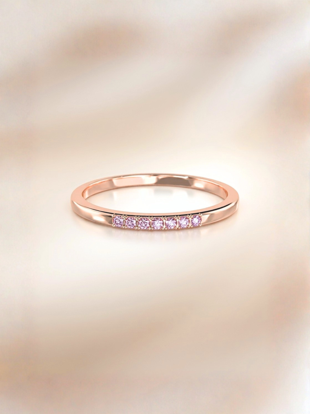 Esther Ring (Pink Sapphire) - Rose Gold Plated