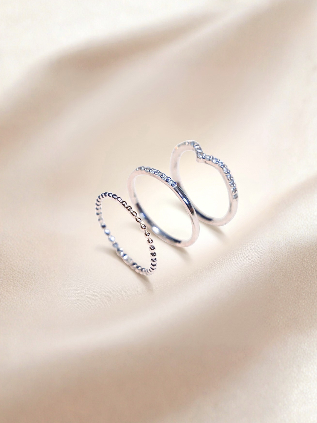Esther Ring (Zirconia) - Rhodium Plated