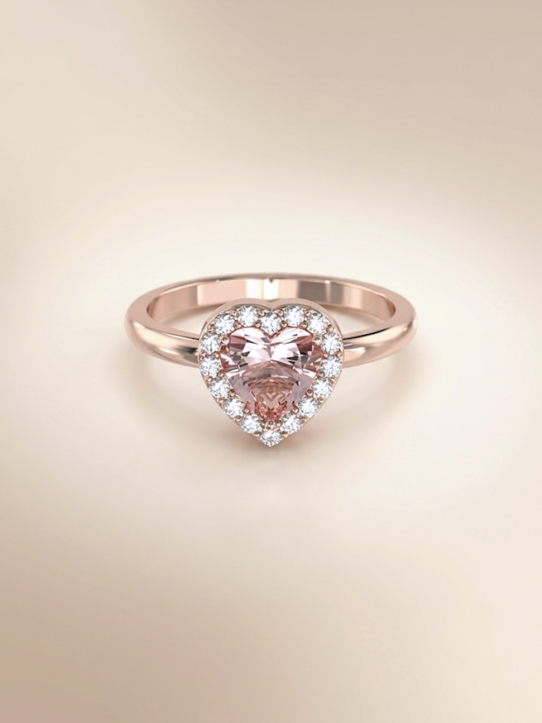 Leanne Ring (Rose Quartz) - Rose Gold Plated