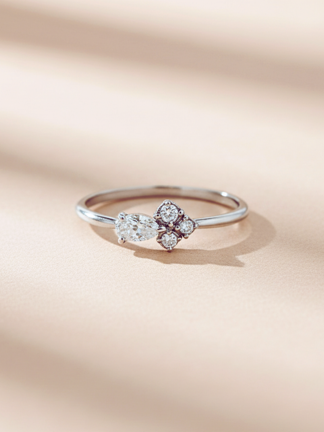 Natural Diamond Cluster Ring