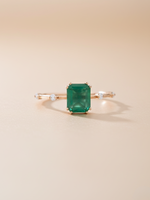 Load image into Gallery viewer, Green Onyx Diamond Ring - 18K Rose Gold

