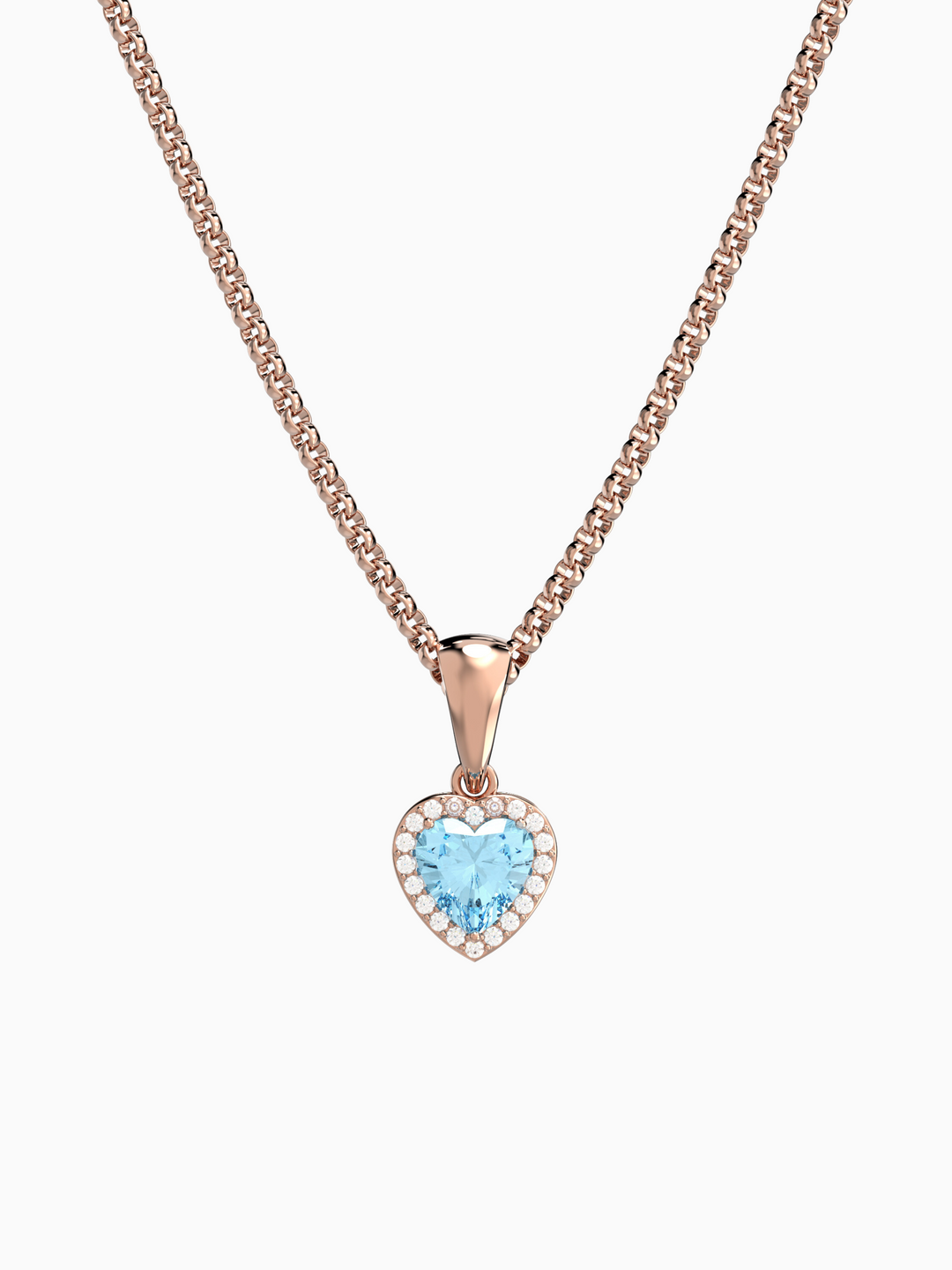 Leanne Necklace (Sky Blue Topaz) - Rose Gold Plated