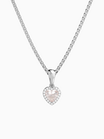 Load image into Gallery viewer, Leanne Necklace (Rose Quartz) - Rhodium Plated
