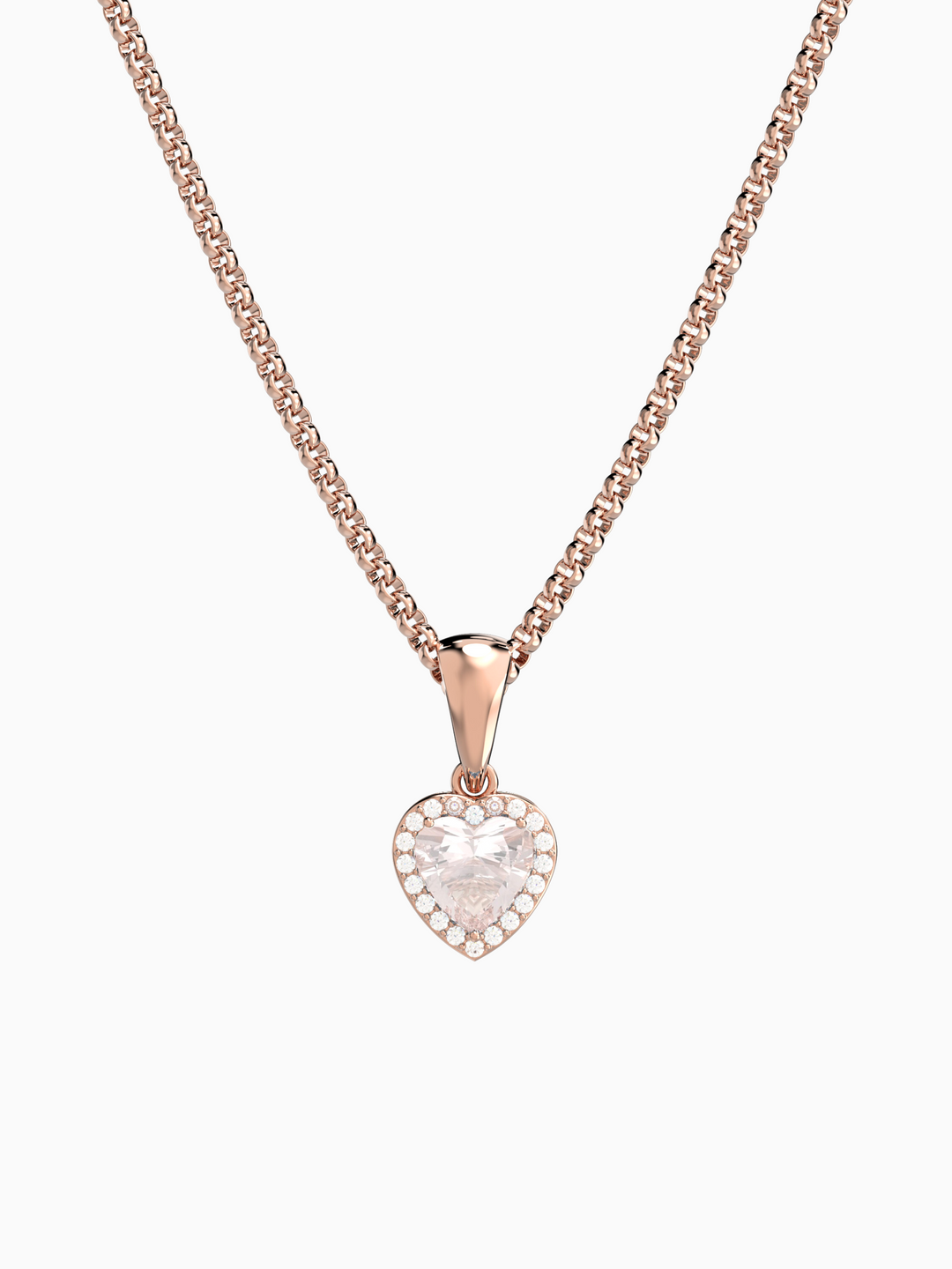 Leanne Necklace (Rose Quartz) - Rose Gold Plated