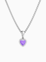 Load image into Gallery viewer, Leanne Necklace (Amethyst) - Rhodium Plated
