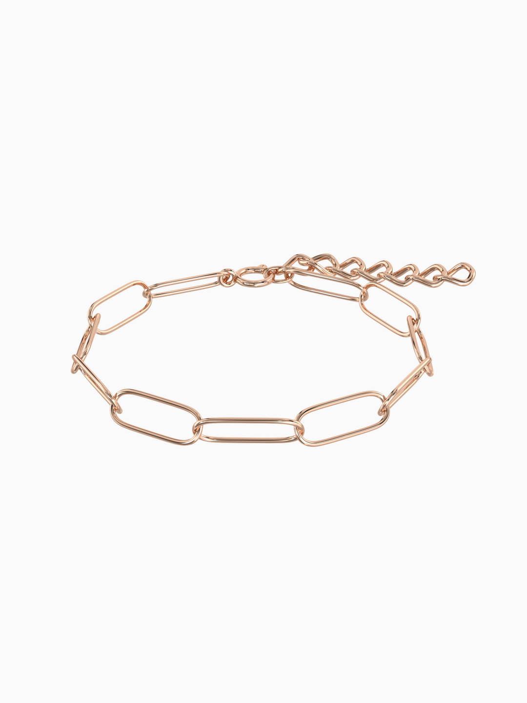 Mabel Link Thick Bracelet - Rose Gold Plated