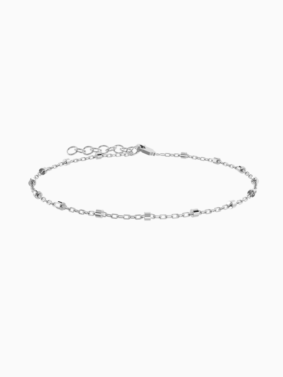 Mira Chain Bracelet - Rhodium Plated