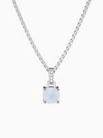 Load image into Gallery viewer, Felicia Necklace (Moonstone) - Rhodium Plated
