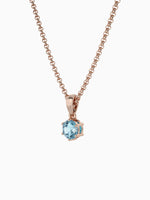 Load image into Gallery viewer, Bianca Necklace (Sky Blue Topaz) - Rose Gold Plated
