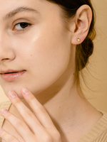 Load image into Gallery viewer, Lynn Earring (Citrine) - Rhodium Plated
