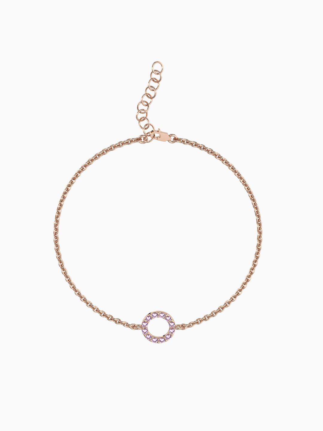 Fiona Bracelet (Amethyst) - Rose Gold Plated