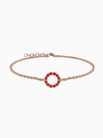 Load image into Gallery viewer, Fiona Bracelet (Garnet) - Rose Gold Plated
