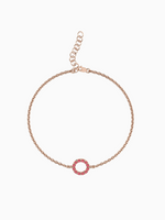 Load image into Gallery viewer, Fiona Bracelet (Garnet) - Rose Gold Plated
