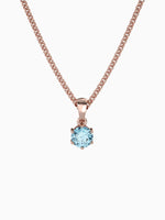 Load image into Gallery viewer, Bianca Necklace (Sky Blue Topaz) - Rose Gold Plated
