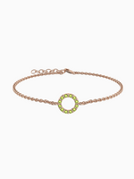 Load image into Gallery viewer, Fiona Bracelet (Peridot) - Rose Gold Plated
