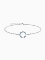 Load image into Gallery viewer, Fiona Bracelet (Sky Blue Topaz) - Rhodium Plated
