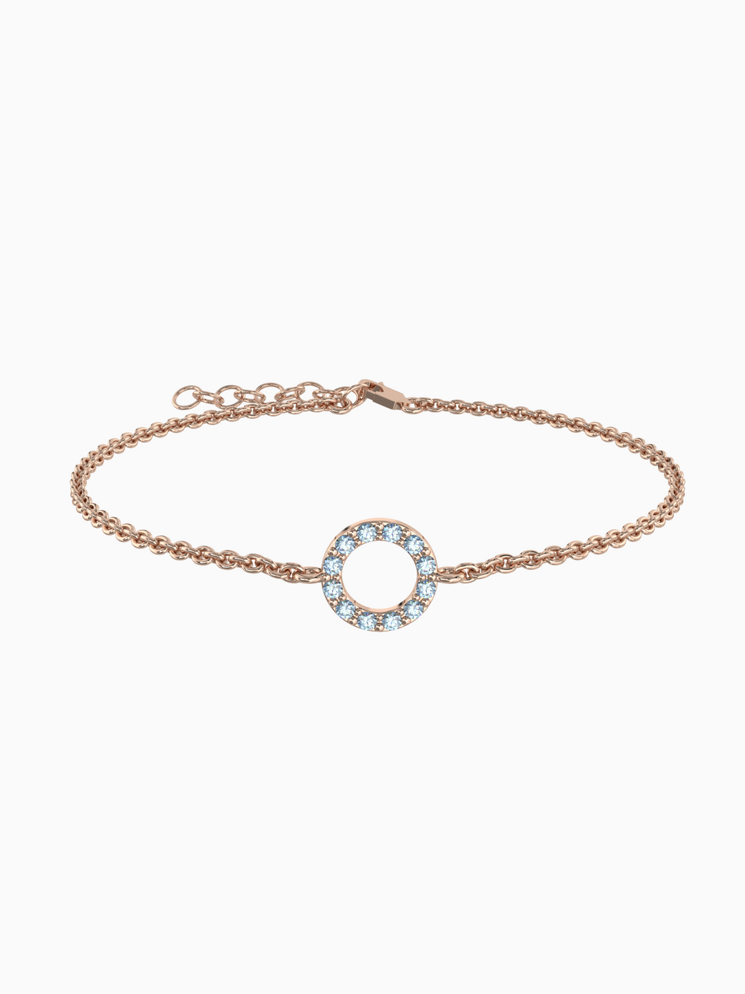 Fiona Bracelet (Sky Blue Topaz) - Rose Gold Plated