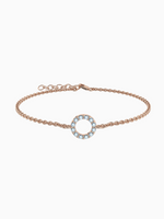 Load image into Gallery viewer, Fiona Bracelet (Sky Blue Topaz) - Rose Gold Plated

