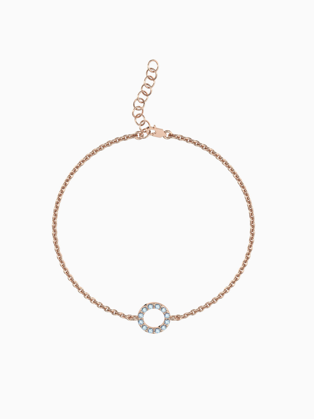Fiona Bracelet (Sky Blue Topaz) - Rose Gold Plated