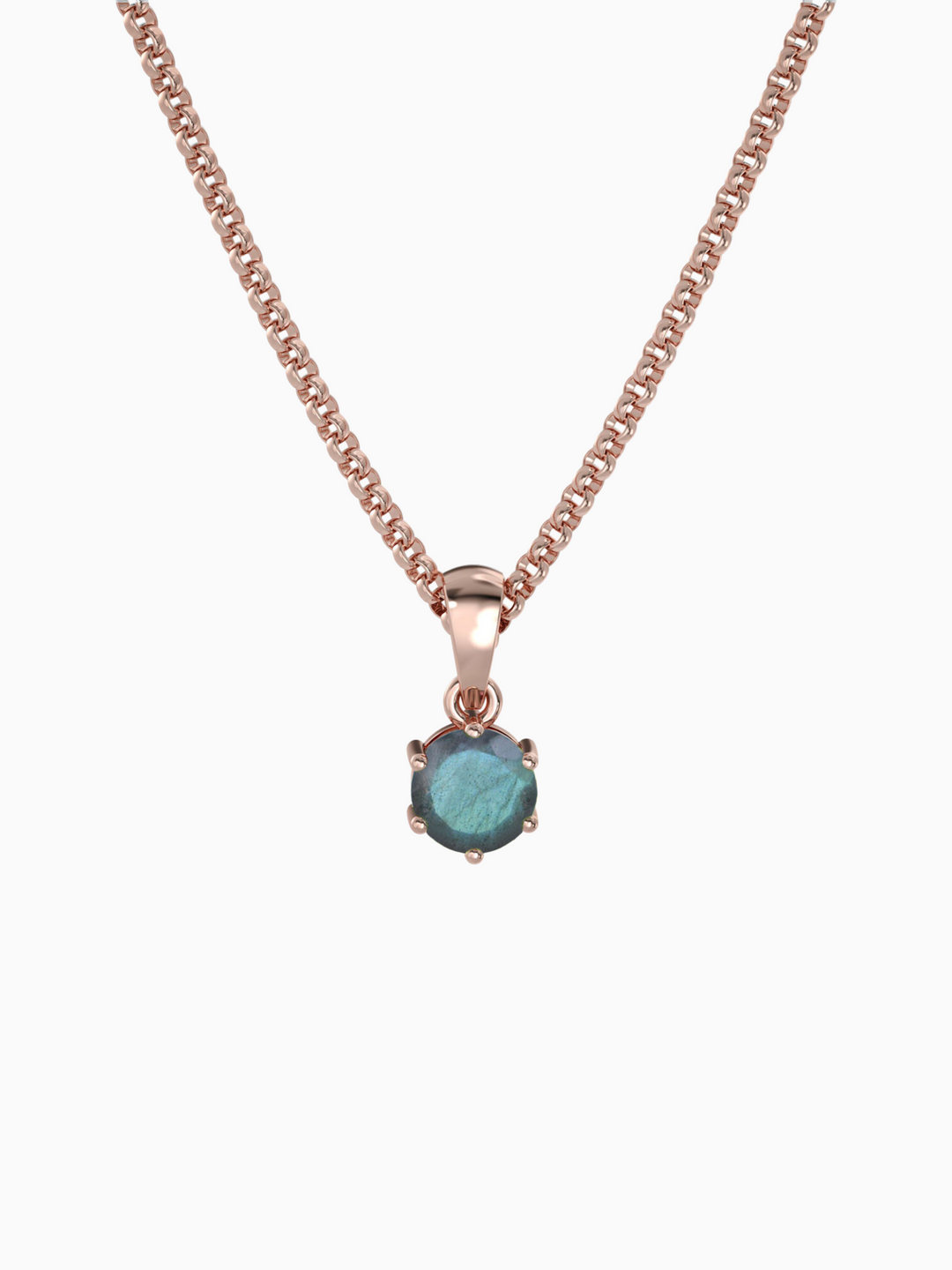 Bianca Necklace (Labradorite) - Rose Gold Plated