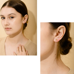 Load image into Gallery viewer, Lynn Earring (Citrine) - Rhodium Plated
