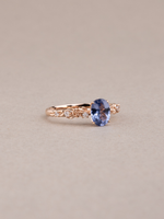 Load image into Gallery viewer, Aimee Ring - Lavender Sapphire &amp; Lab Grown Diamond - 18k Rose Gold
