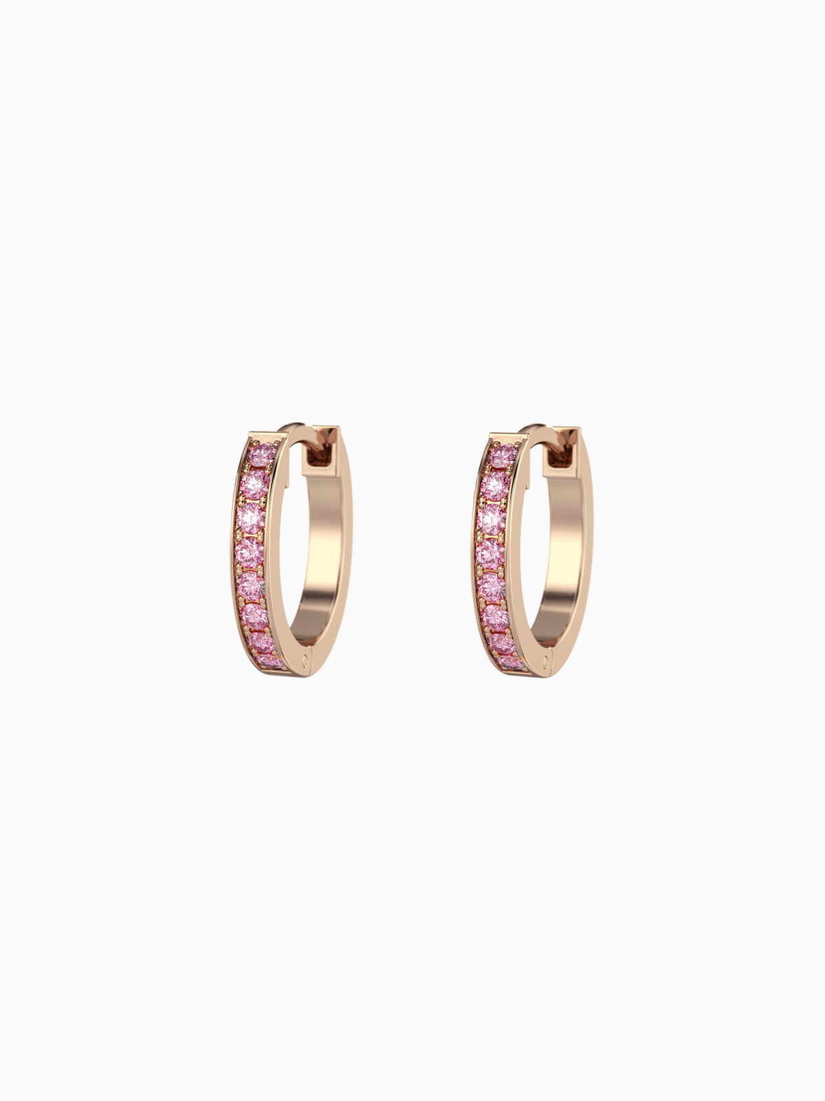 Winnie earrings (pink sapphire)   rose gold plated
