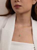 Load image into Gallery viewer, Emerald Princess 18K Yellow Gold Necklace
