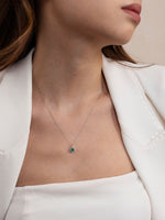 Load image into Gallery viewer, Emerald Princess Platinum Necklace

