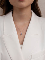 Load image into Gallery viewer, Blue Sapphire Platinum Necklace

