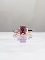 Load image into Gallery viewer, Ana Ring - Tourmaline &amp; Moissanites - 18K Rose Gold
