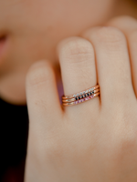 Load image into Gallery viewer, Esther Ring (Pink Sapphire) - Rose Gold Plated
