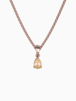 Load image into Gallery viewer, Laura Necklace (Citrine) - Rose Gold Plated

